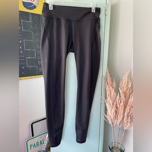 Gaiam Leggings Tights, Black, Size Medium